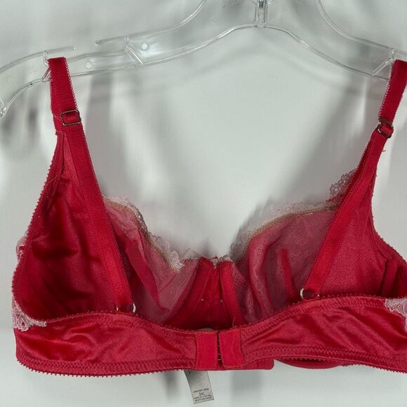 Victoria’s Secret red and white lace cup unlined underwire size 34C - Picture 2 of 6